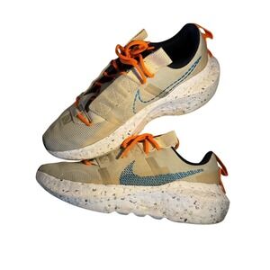 Nike Crater Impact 6.5 37.5 Beige Orange Running Sneakers Workout Athleisure Gym
